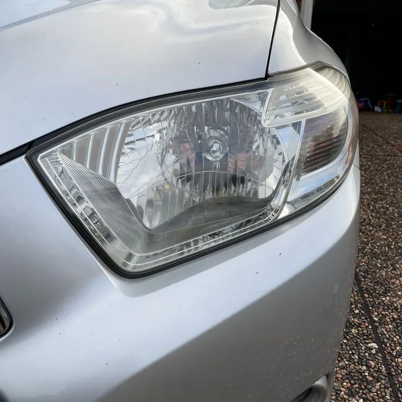 Headlight after detailing