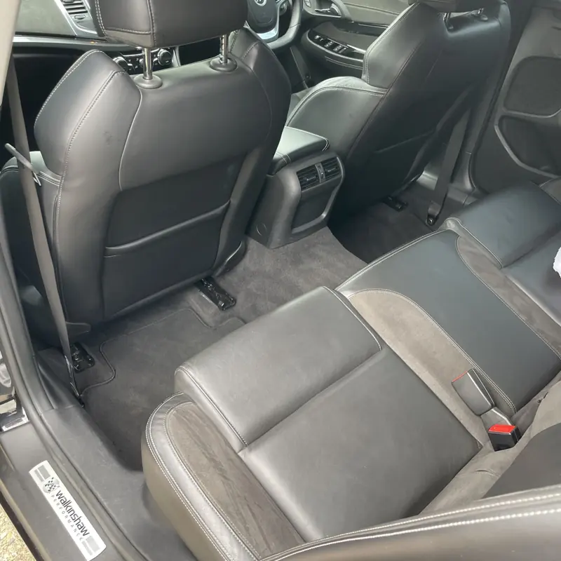Clean leather seats and floor