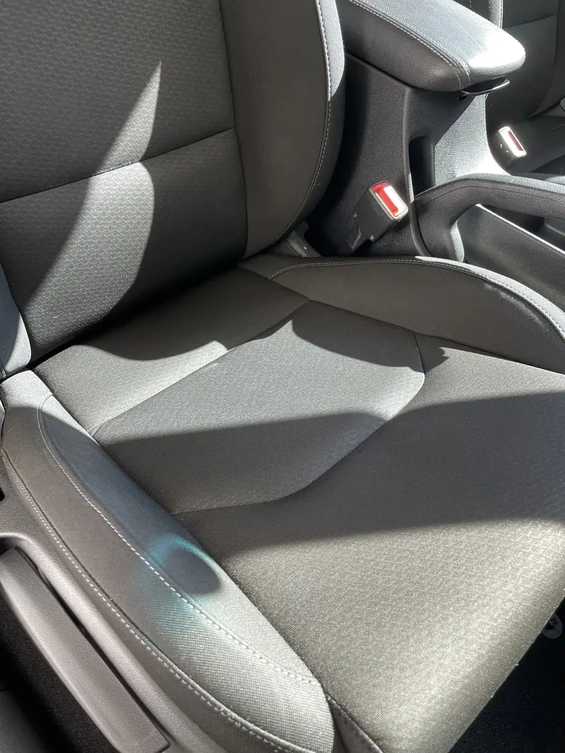 Leather seat bolster cleaned