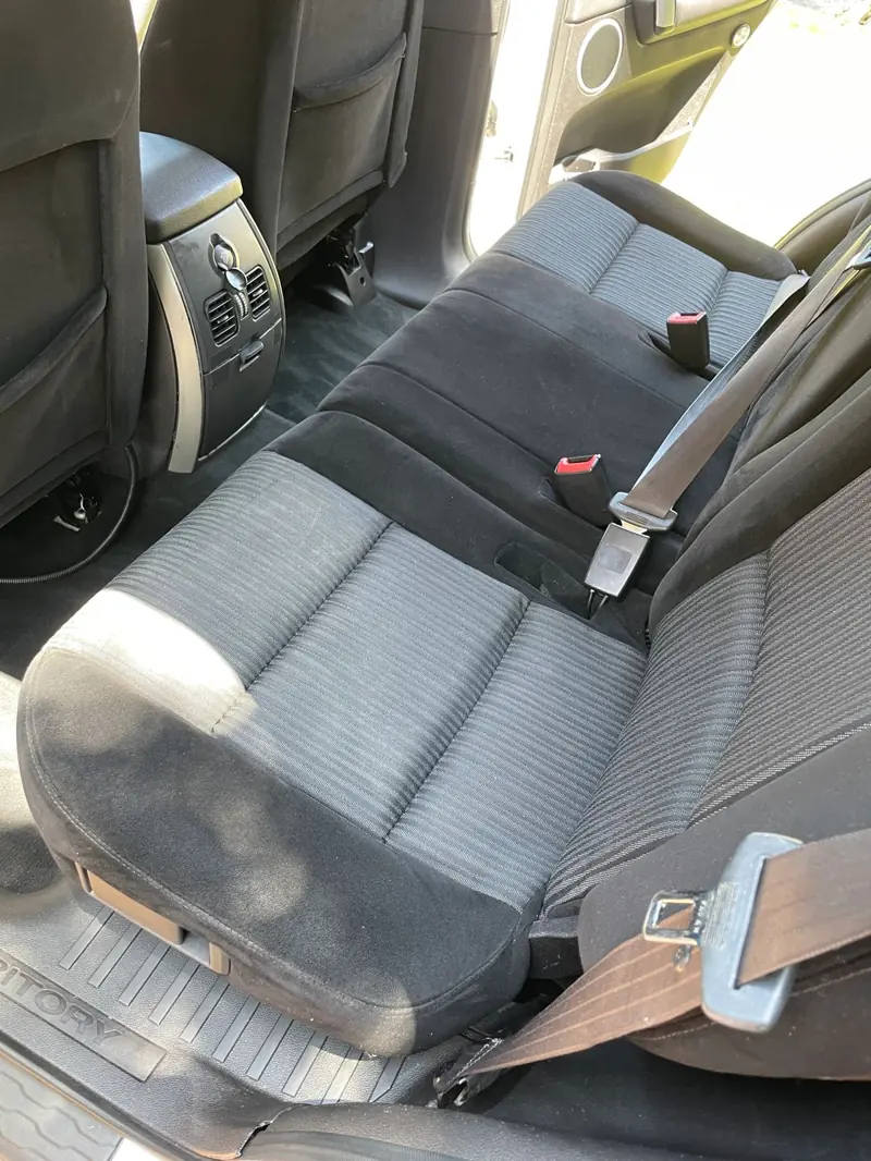 Rear cloth seats after cleaning