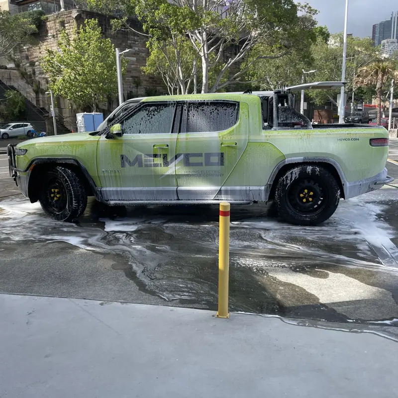 Business ute being washed