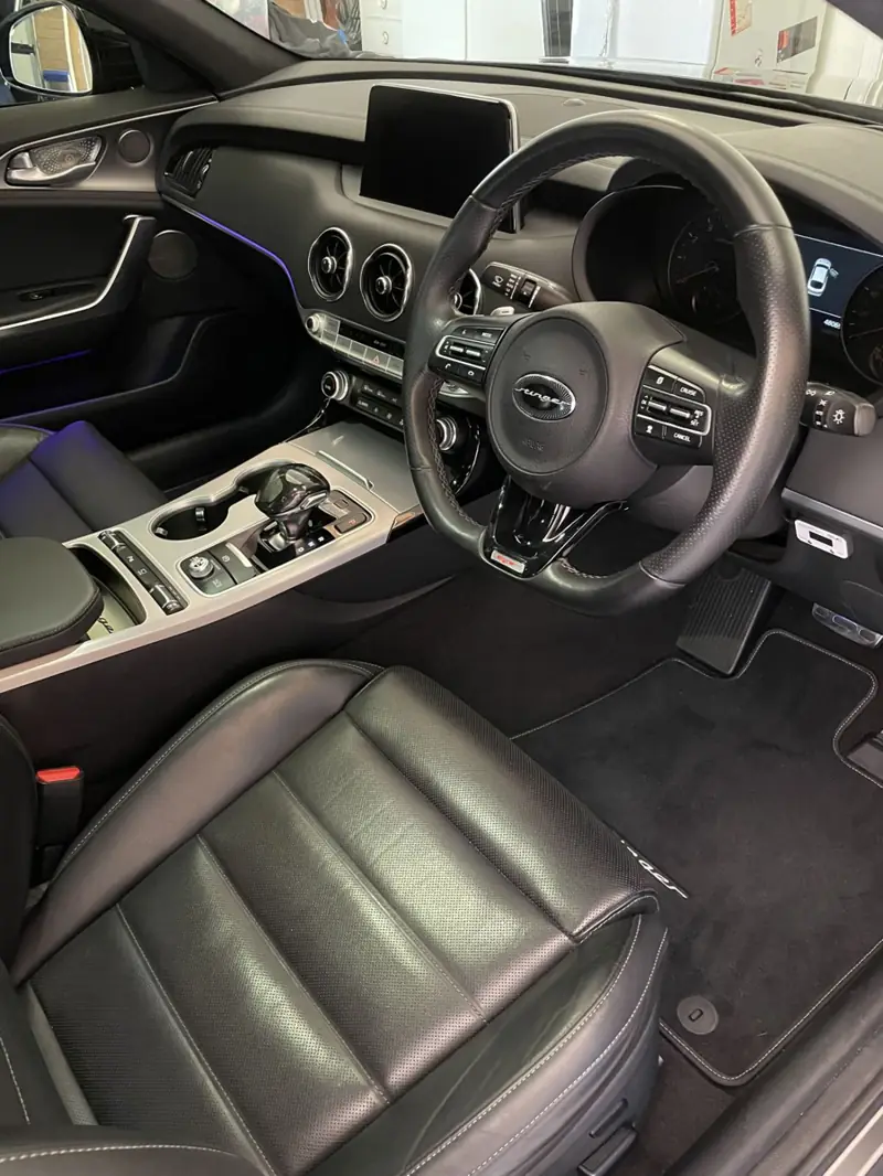 Car detailing in Figtree: Kia Stinger interior after a detail