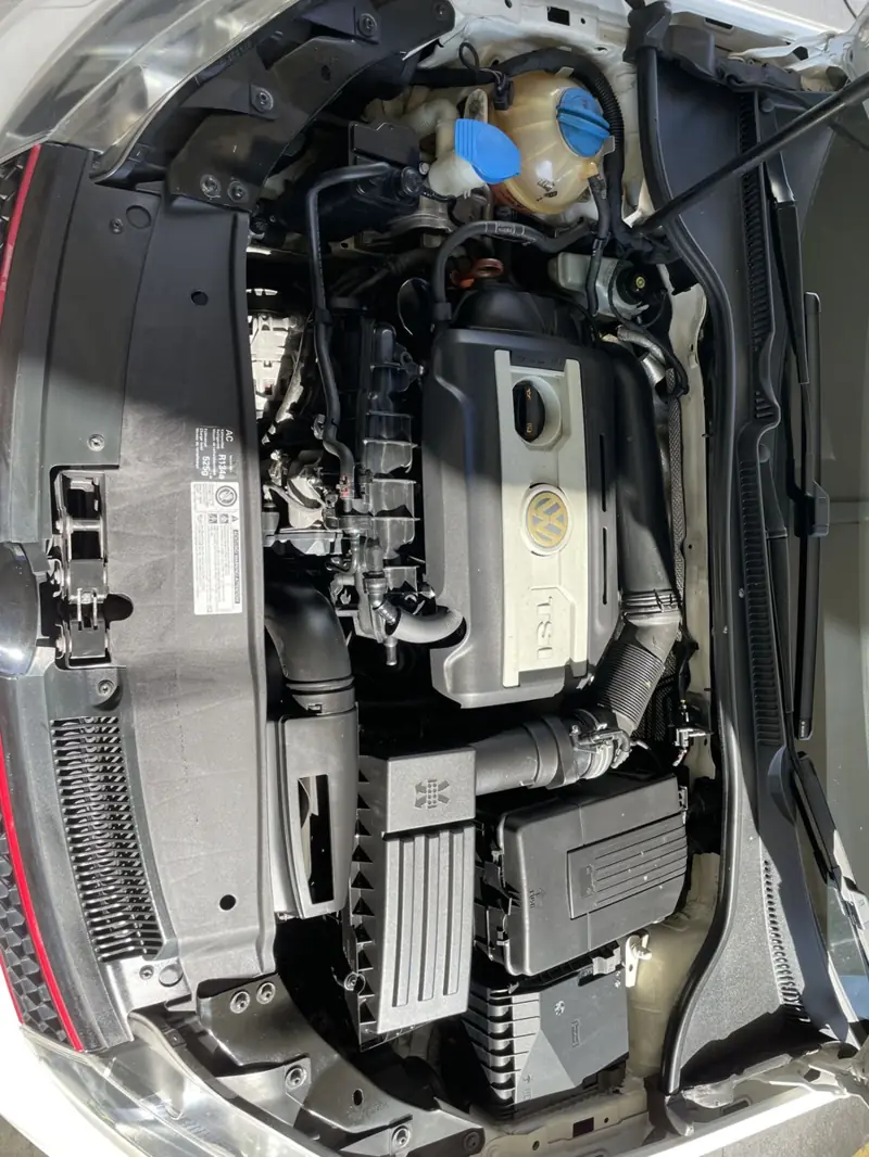 Car detailing in Ashfield: VW engine bay after cleaning