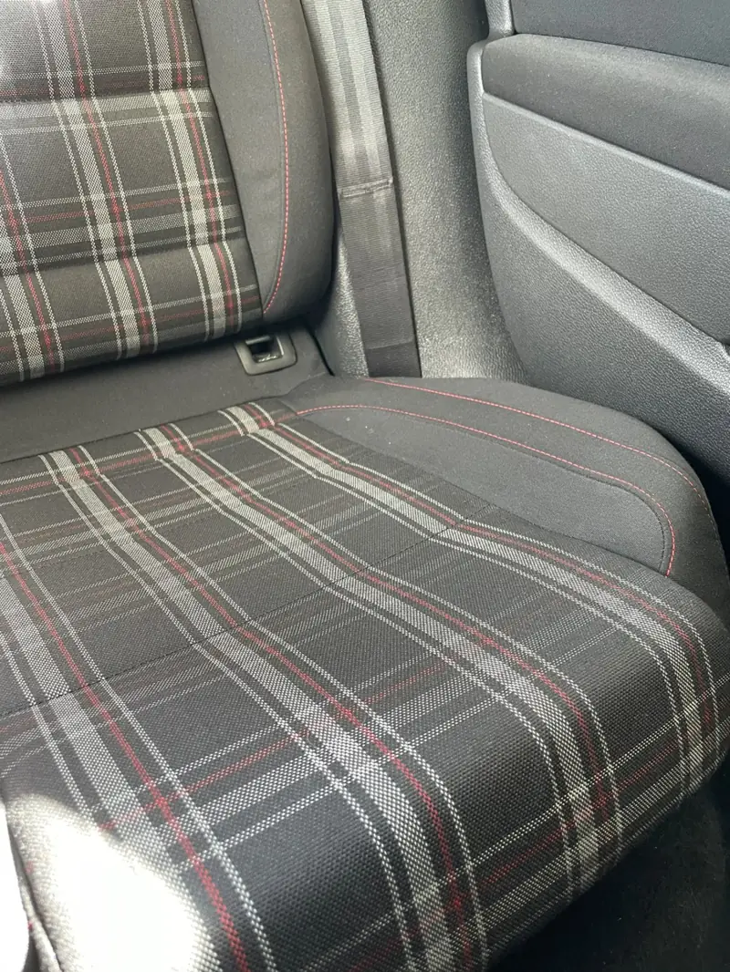 Car detailing in Macarthur: tartan cloth seat after cleaning