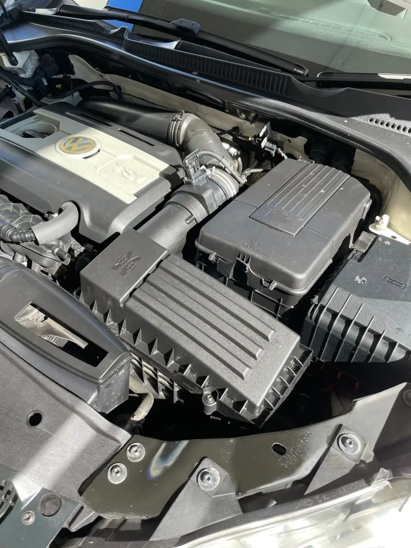 Car detailing in Macarthur: VW engine bay after cleaning