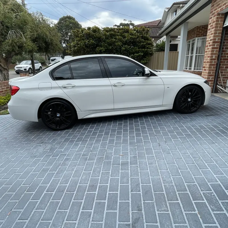 Mobile car detailing in Chatswood: white BMW sedan after an exterior detail