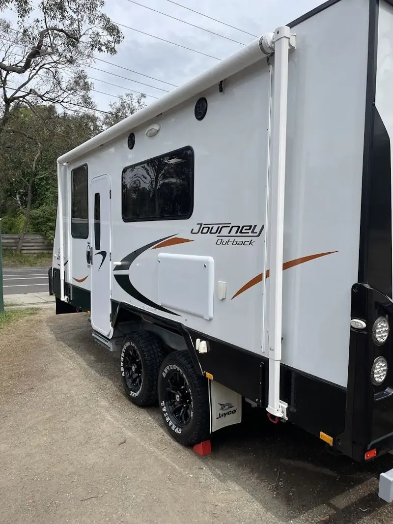 Caravan protection in Oak Flats: caravan with a protected finish