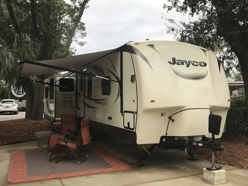 Caravan protection in Cobbitty: caravan with a protected finish
